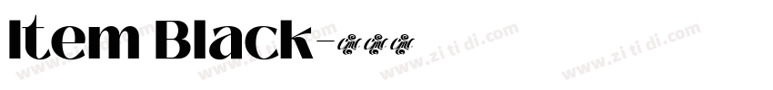 Item Black字体转换